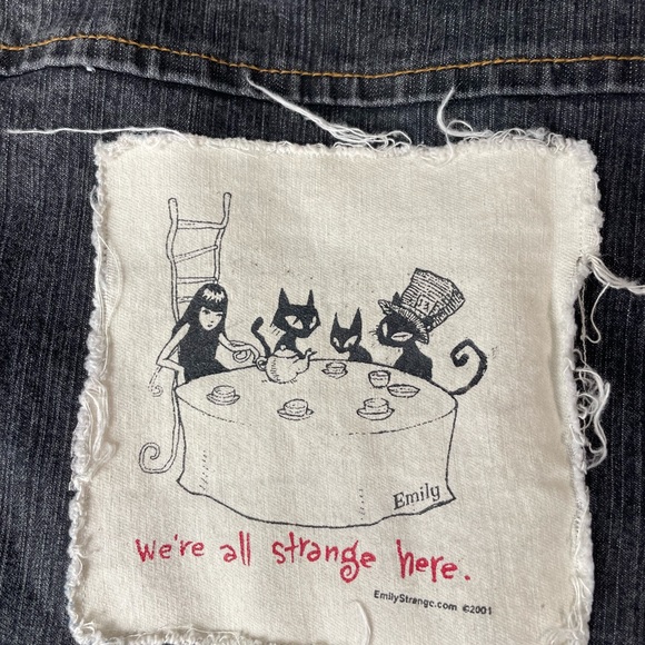 Vintage Rampage Jean Co. Jean Blazer Black Size L We Are all Strange Here - Picture 5 of 10